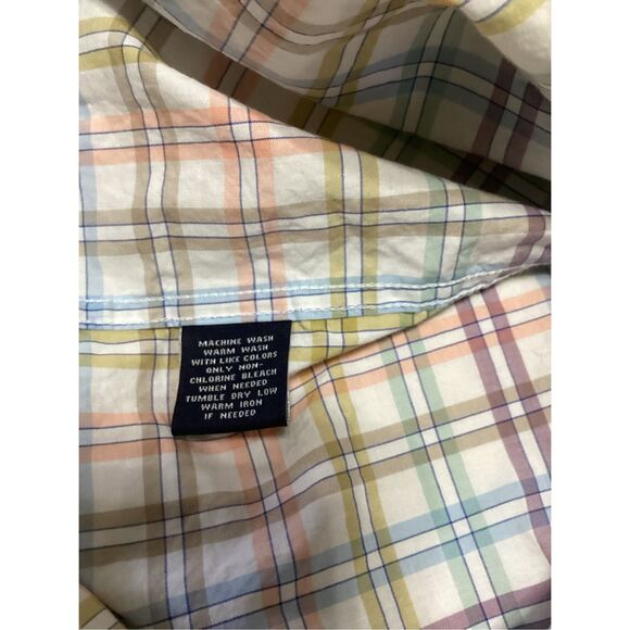 Hart Schaffner Marx Plaid Long Sleeve Button Down Shirt L - Picture 6 of 7